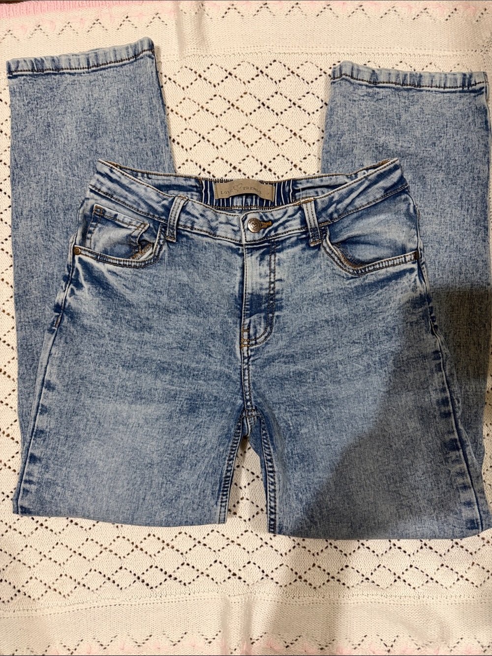 Light Blue Women's High-Rise Straight Jeans